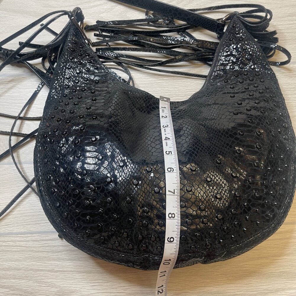 Michael Kors Rhea Crystal Black Python Leather St… - image 13